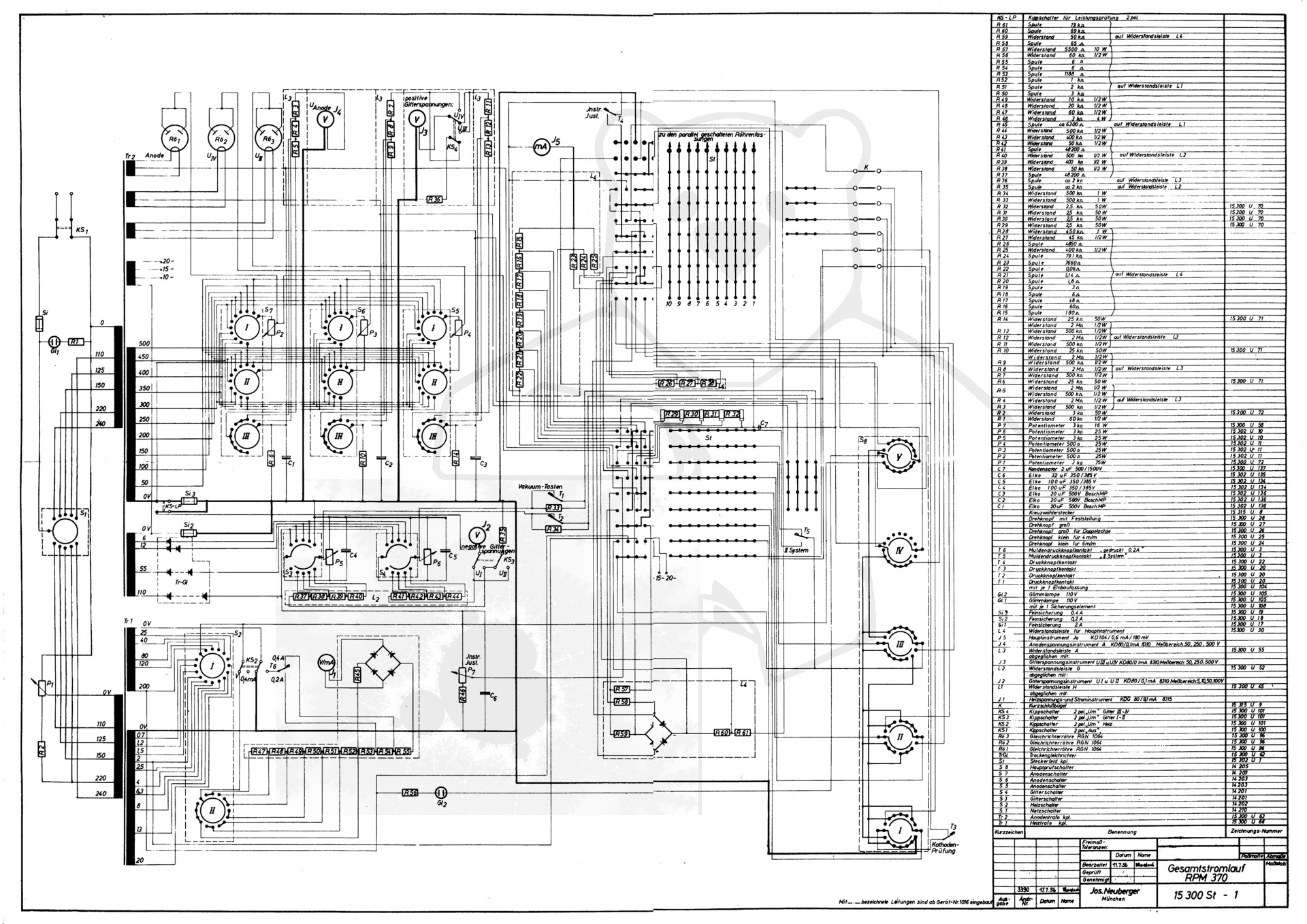 Neuberger RPM370-1 Schaltplan komplett